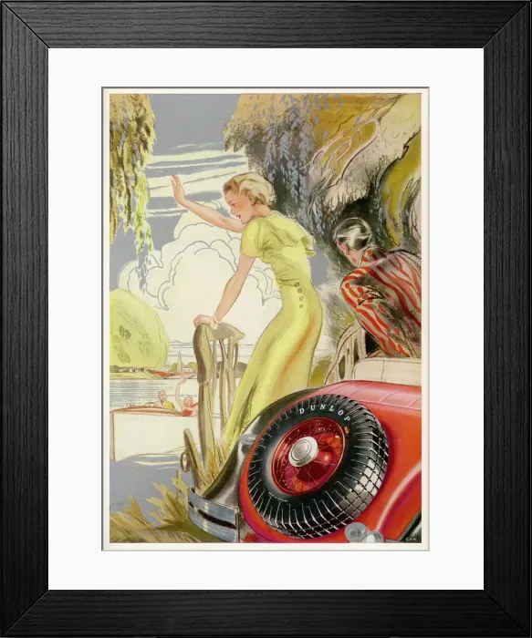 Framed Print : DUNLOP TYRE ADVERT 14 Framed Print : DUNLOP TYRE ADVERT 14