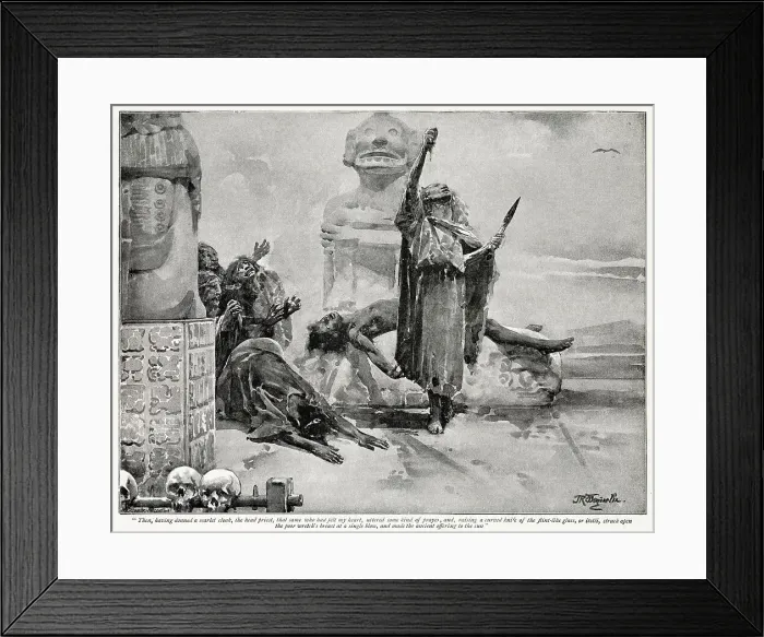 Framed Print : The last sacrifice of the women of the Otomie. Date: First published: 1893 Framed Print : The last sacrifice of the women of the Otomie. Date: First published: 1893