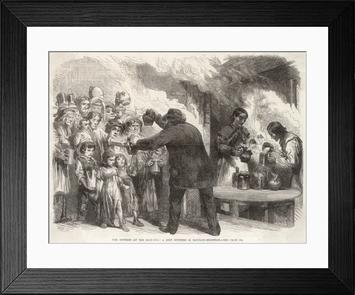 Framed Print : London Soup Kitchen Framed Print : London Soup Kitchen
