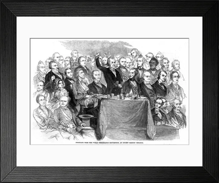 Framed Print : TEMPERANCE MEETING 1846