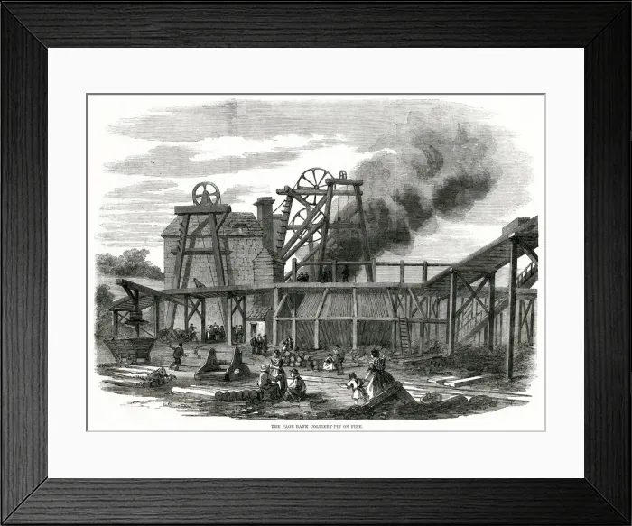 Framed Print : Page Bank Colliery, fire 1858 Framed Print : Page Bank Colliery, fire 1858