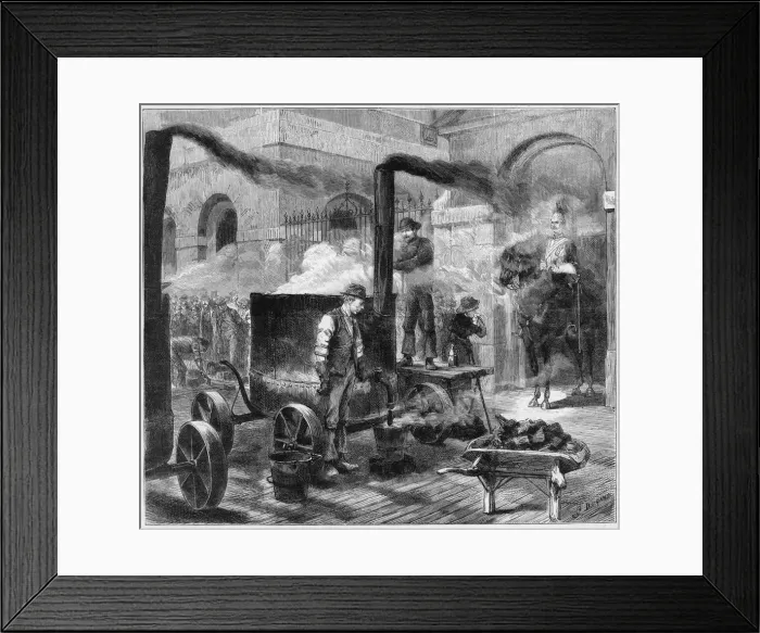 Framed Print : Road Works in Whitehall, London, 1882 Framed Print : Road Works in Whitehall, London, 1882