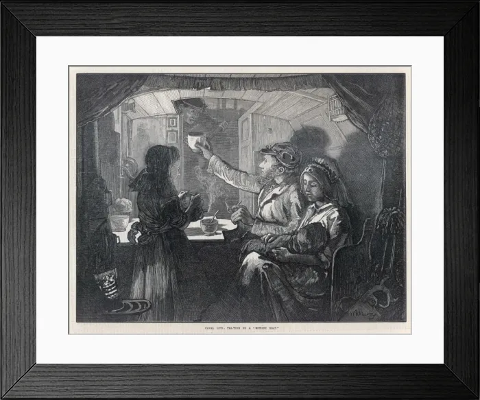 Framed Print : Canal Folk Take Tea / 1876 Framed Print : Canal Folk Take Tea / 1876