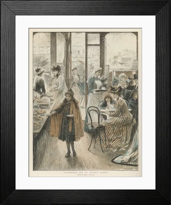 Framed Print : Regent St Afternoon Tea Framed Print : Regent St Afternoon Tea