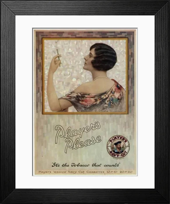 Framed Print : Advertisement for Players cigarettes Framed Print : Advertisement for Players cigarettes
