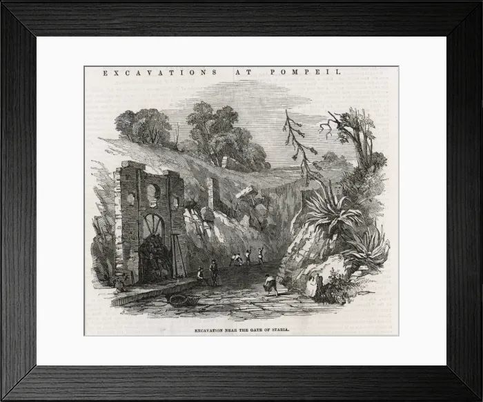 Framed Print : Excavations at Pompeii Framed Print : Excavations at Pompeii