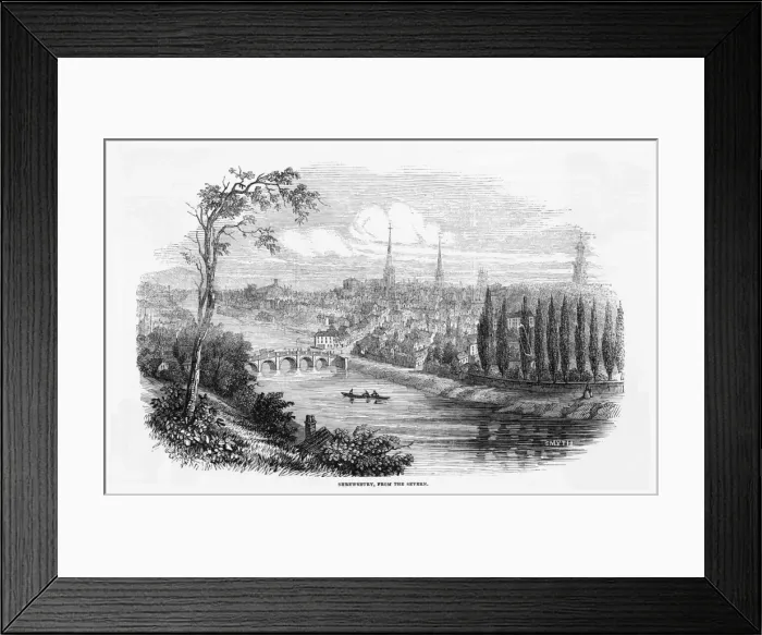 Framed Print : England / Shrewsbury / 1845 Framed Print : England / Shrewsbury / 1845