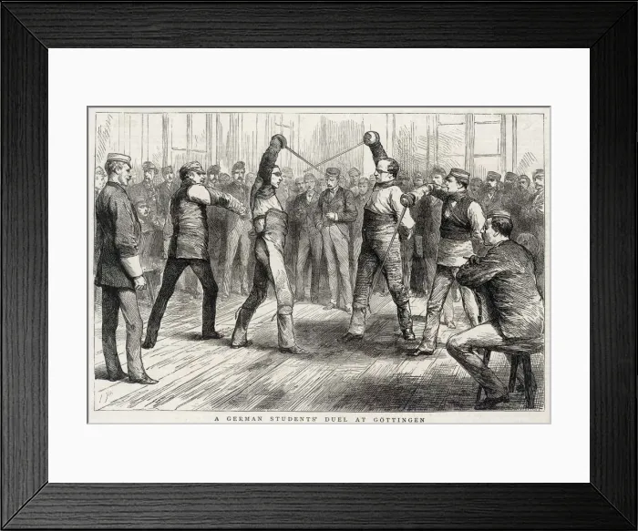 Framed Print : German Student Duel / 1880 Framed Print : German Student Duel / 1880