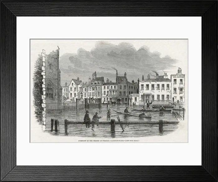Framed Print : Lambeth Floods 1850 Framed Print : Lambeth Floods 1850