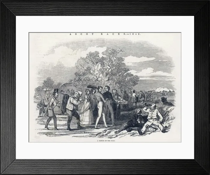Framed Print : The Road to Ascot / 1846 Framed Print : The Road to Ascot / 1846