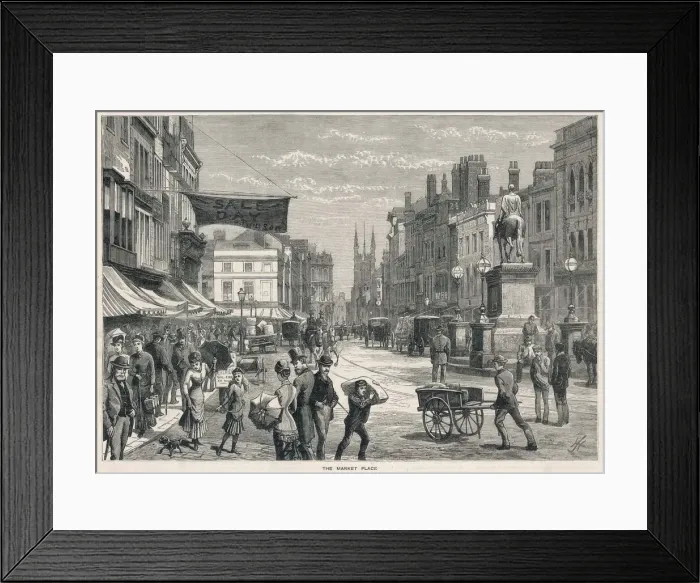 Framed Print : Hull Market Place Framed Print : Hull Market Place