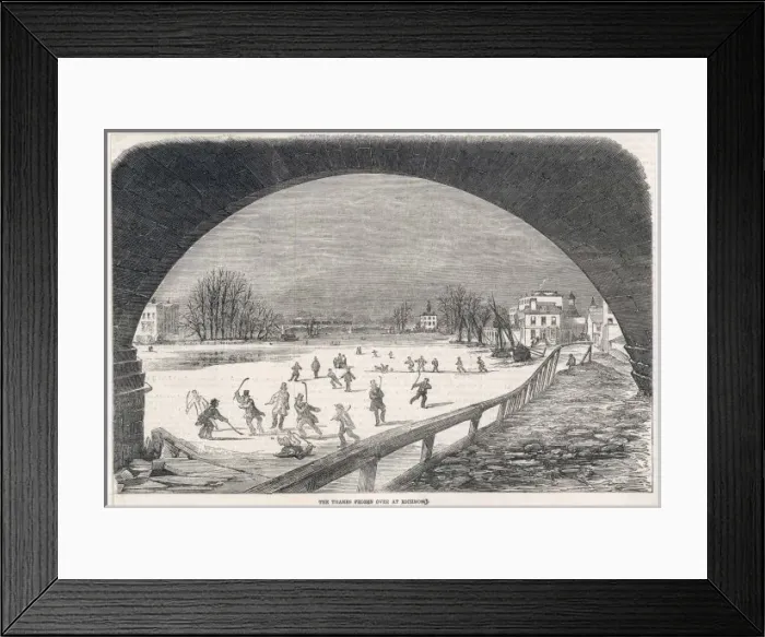 Framed Print : Thames Frozen 1855