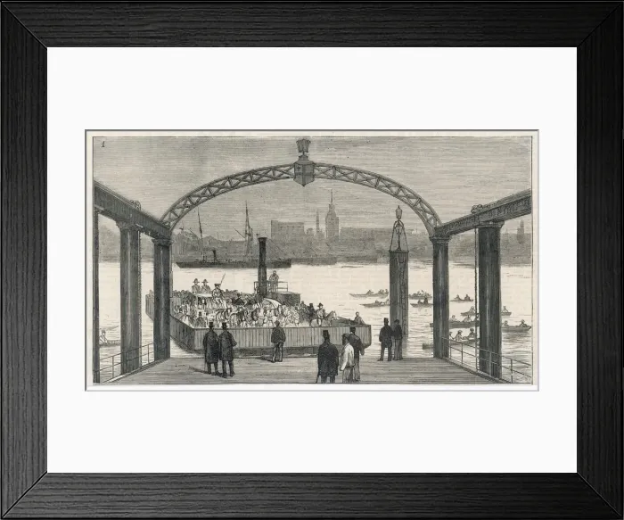 Framed Print : Rotherhithe Ferry 1877 Framed Print : Rotherhithe Ferry 1877