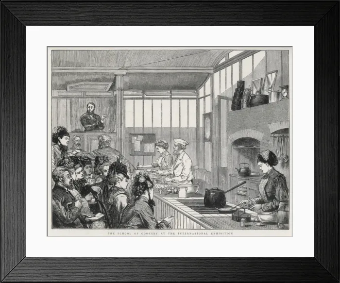 Framed Print : School of Cookery / 1873 Framed Print : School of Cookery / 1873