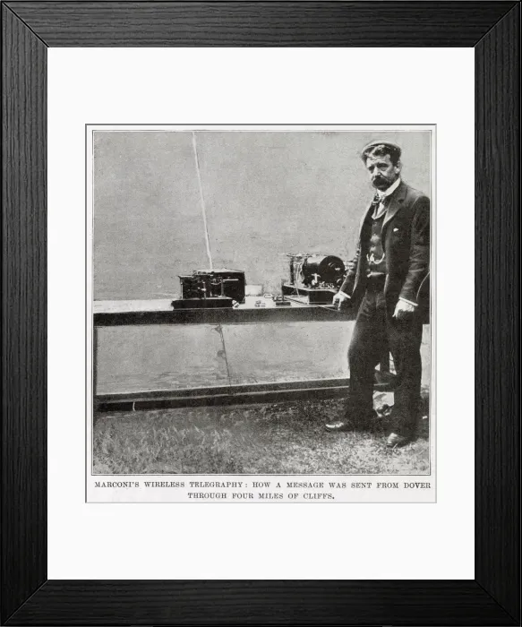 Framed Print : Marconis wireless telegraph message, Dover 1899 Framed Print : Marconis wireless telegraph message, Dover 1899