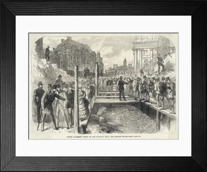 Framed Print : Roman Mosaic London 1869 Framed Print : Roman Mosaic London 1869