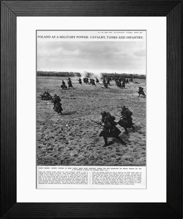 Framed Print : World War Two Polish infantry