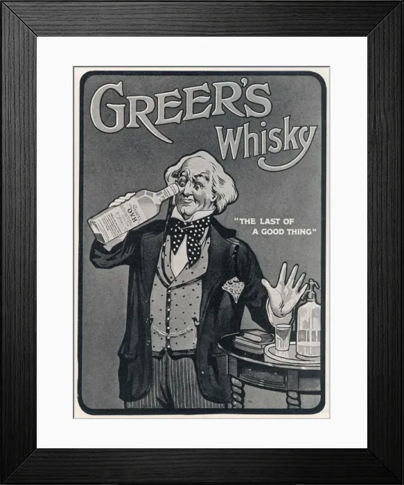 Framed Print : GREERs WHISKY 1904 Framed Print : GREERs WHISKY 1904