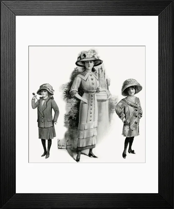 Framed Print : Fashion for the young girls 1912 Framed Print : Fashion for the young girls 1912