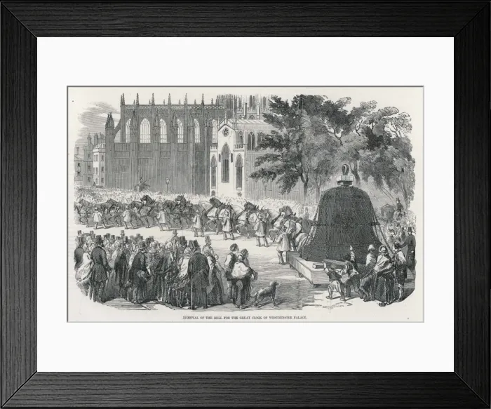 Framed Print : Big Ben / Bell 1856 Framed Print : Big Ben / Bell 1856
