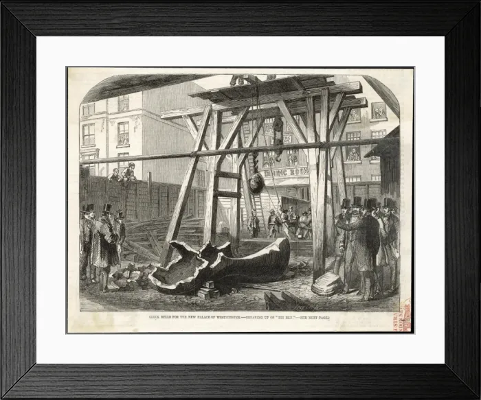 Framed Print : Big Ben Broken 1858 Framed Print : Big Ben Broken 1858