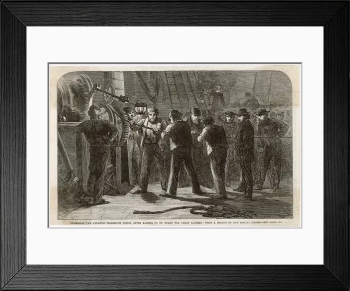 Framed Print : Cable Breaks 1865 Framed Print : Cable Breaks 1865