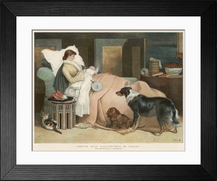 Framed Print : Baby / Neglected Pets 1888 Framed Print : Baby / Neglected Pets 1888