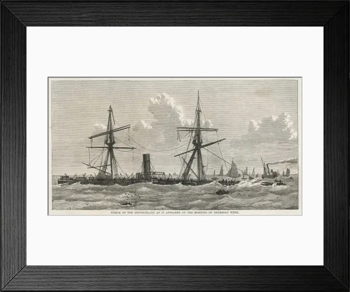 Framed Print : DEUTSCHLAND WRECK Framed Print : DEUTSCHLAND WRECK