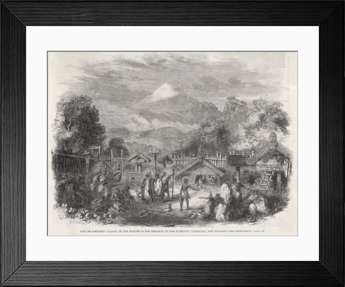 Framed Print : Maori Village Framed Print : Maori Village