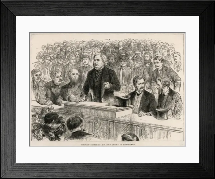 Framed Print : John Bright at Birm ham Framed Print : John Bright at Birm ham