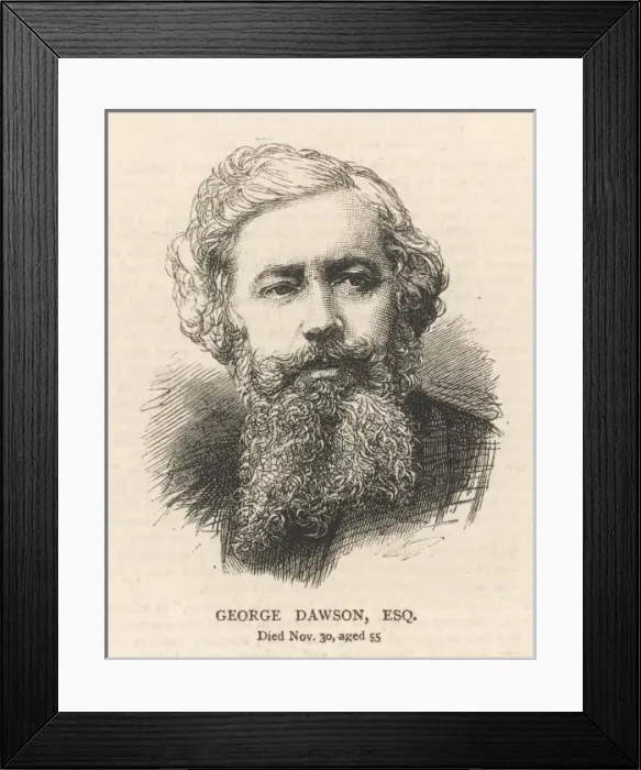 Framed Print : George Dawson, Lecturer Framed Print : George Dawson, Lecturer