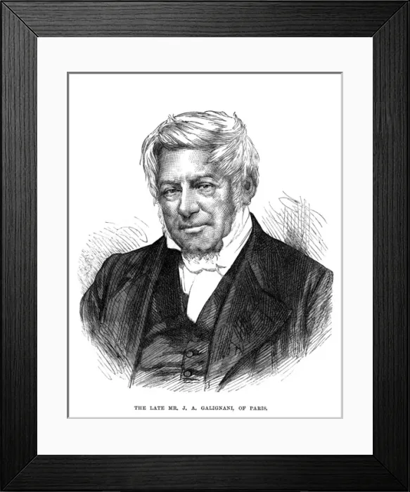 Framed Print : Jean-Antoine Galignani Framed Print : Jean-Antoine Galignani