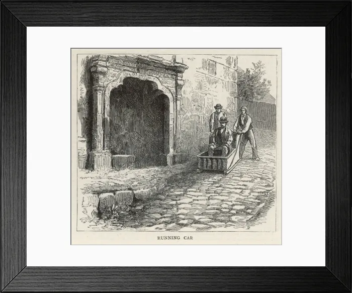 Framed Print : Running Car