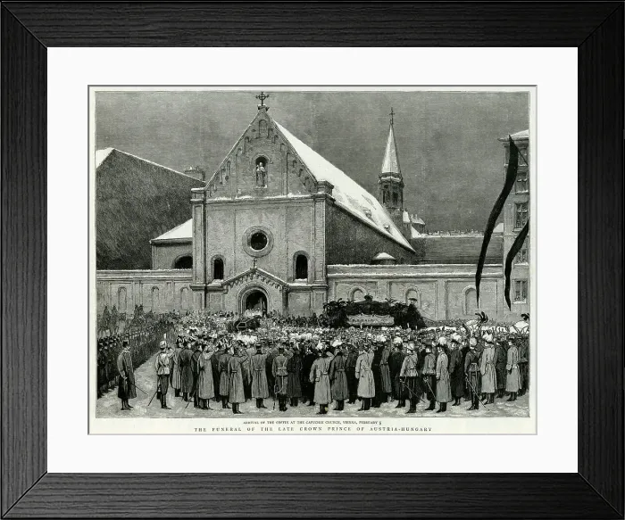 Framed Print : Funeral Archduke Rudolf Death Funerals Austria