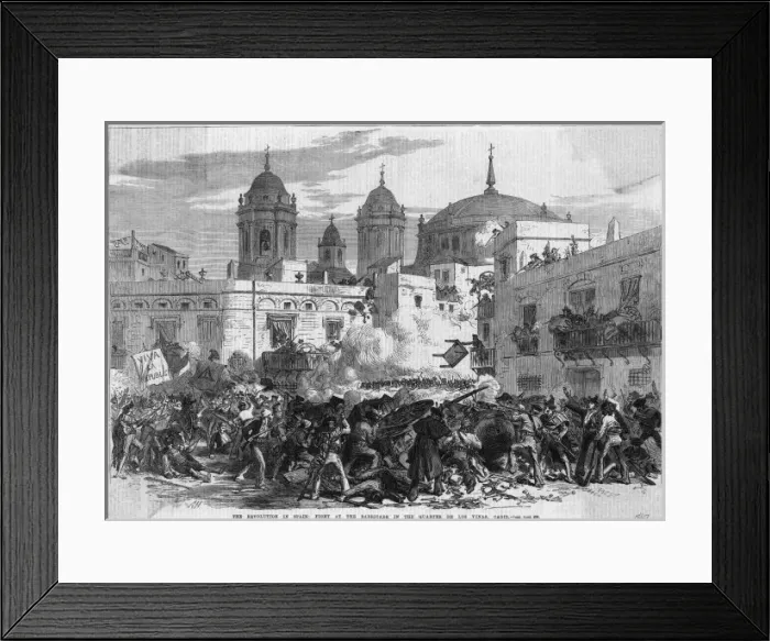 Framed Print : Revolution in Spain 1867 Framed Print : Revolution in Spain 1867