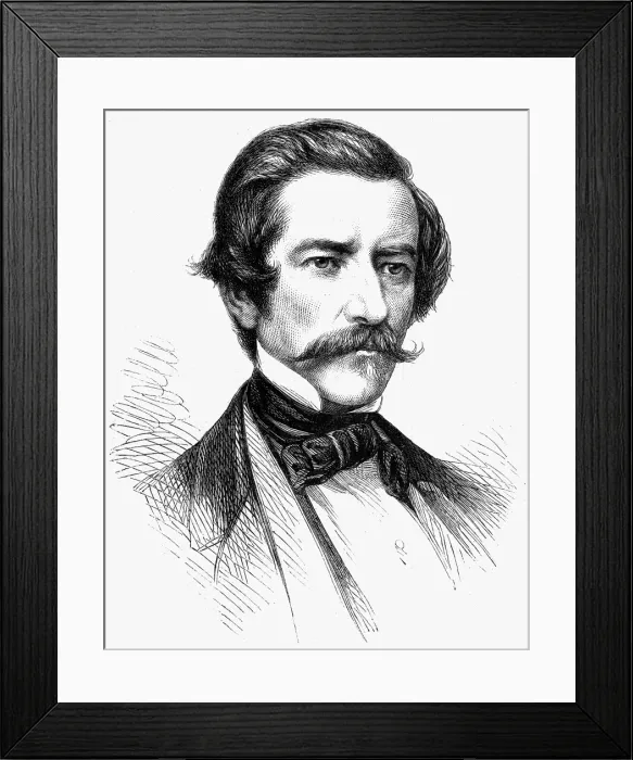 Framed Print : The Civil war in America. Portaits of notable officers in th Framed Print : The Civil war in America. Portaits of notable officers in th