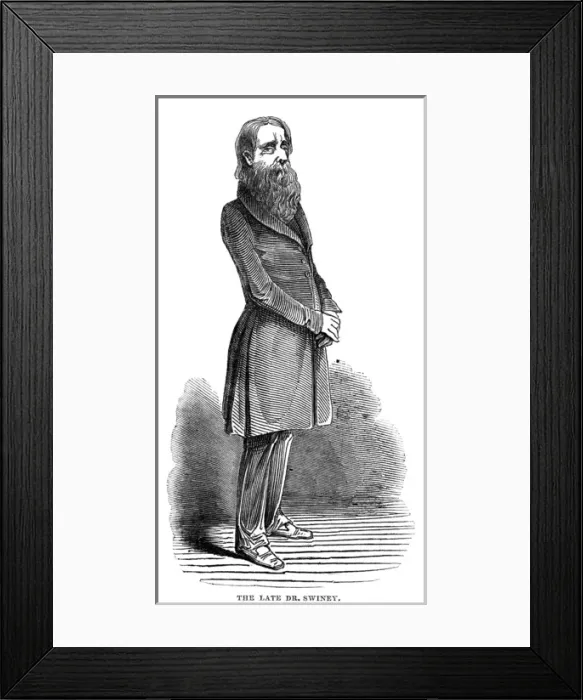 Framed Print : DR SWINEY Eccentric person who rarely left his home Framed Print : DR SWINEY Eccentric person who rarely left his home