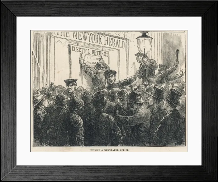 Framed Print : Election Returns, USA