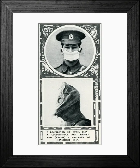 Framed Print : Gas masks of 1915 Framed Print : Gas masks of 1915
