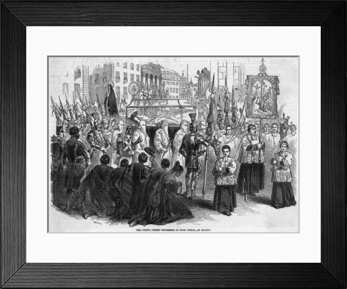 Framed Print : Procession at Madrid Framed Print : Procession at Madrid