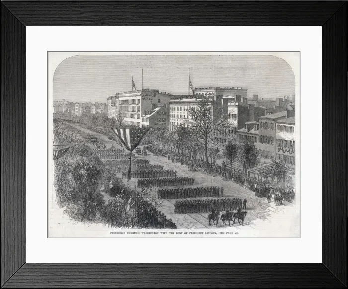 Framed Print : Lincoln Funeral Process Framed Print : Lincoln Funeral Process