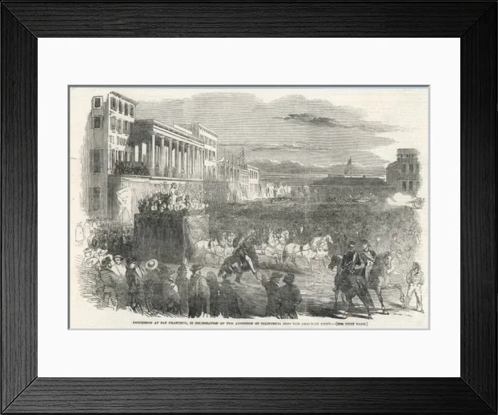 Framed Print : California Statehood