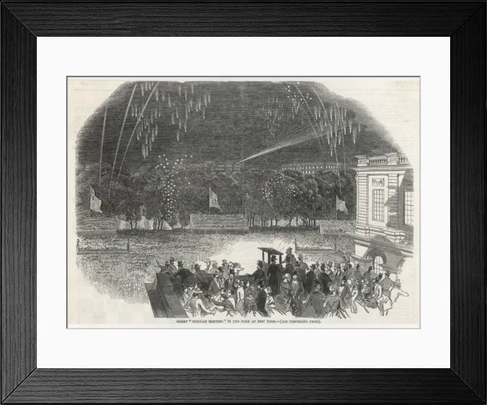 Framed Print : Mexican Meeting 1846 Framed Print : Mexican Meeting 1846