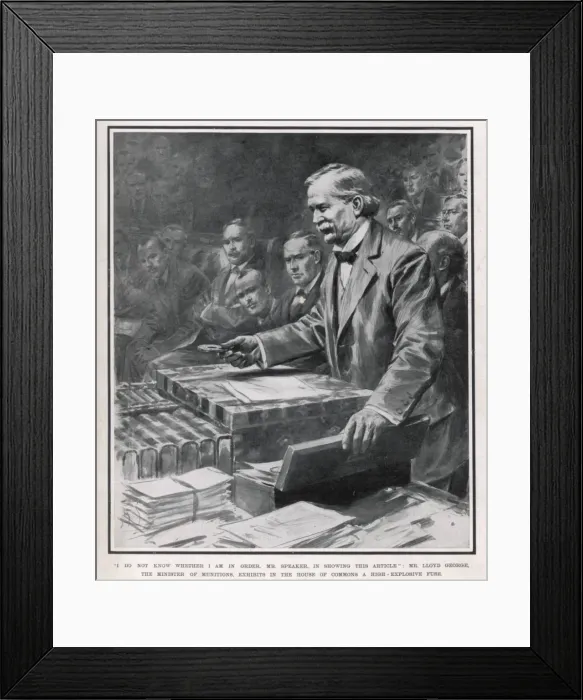 Framed Print : Lloyd George in Commons Framed Print : Lloyd George in Commons