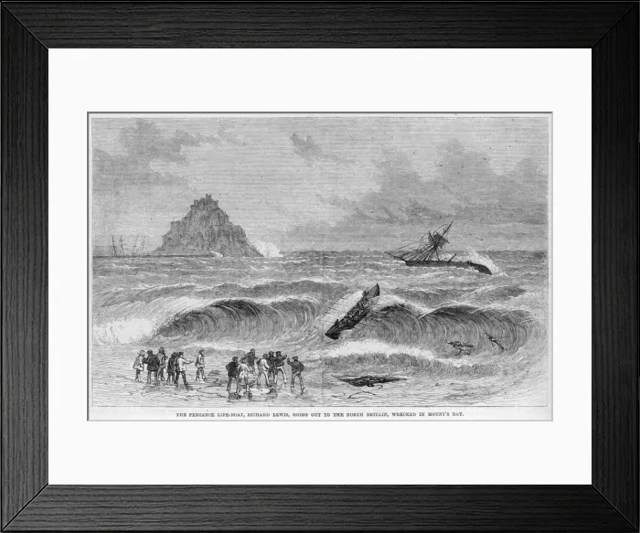 Framed Print : Penzance Lifeboat Rescue