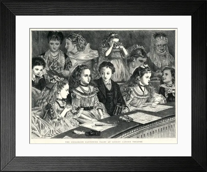 Framed Print : Childrens Pantomime 1871 Framed Print : Childrens Pantomime 1871