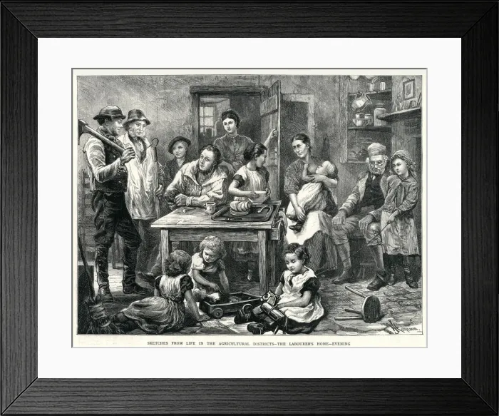 Framed Print : Life in the agricultural districts 1872