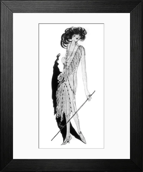 Framed Print : Flapper  /  Ascot Dress  /  1926