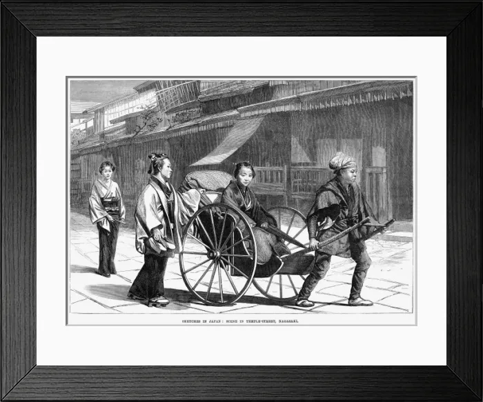 Framed Print : Japanese Rickshaw Framed Print : Japanese Rickshaw