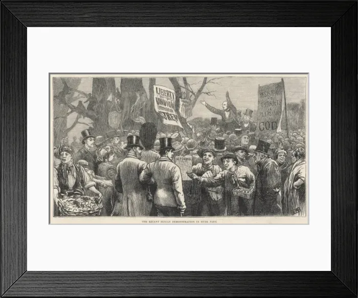 Framed Print : Fenian Demo 1872 Framed Print : Fenian Demo 1872